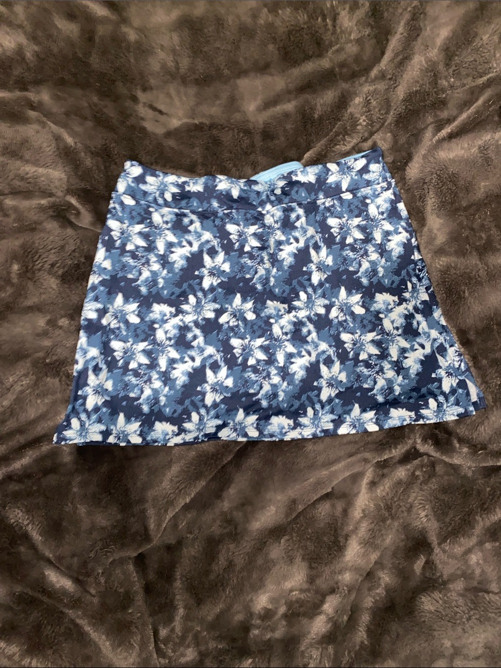 Floral Print Blue Women's Skort